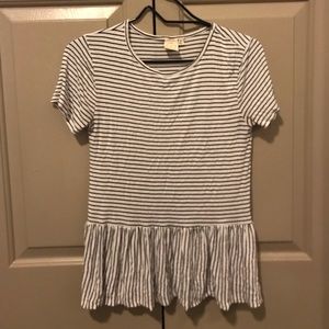 Lightweight peplum tee
